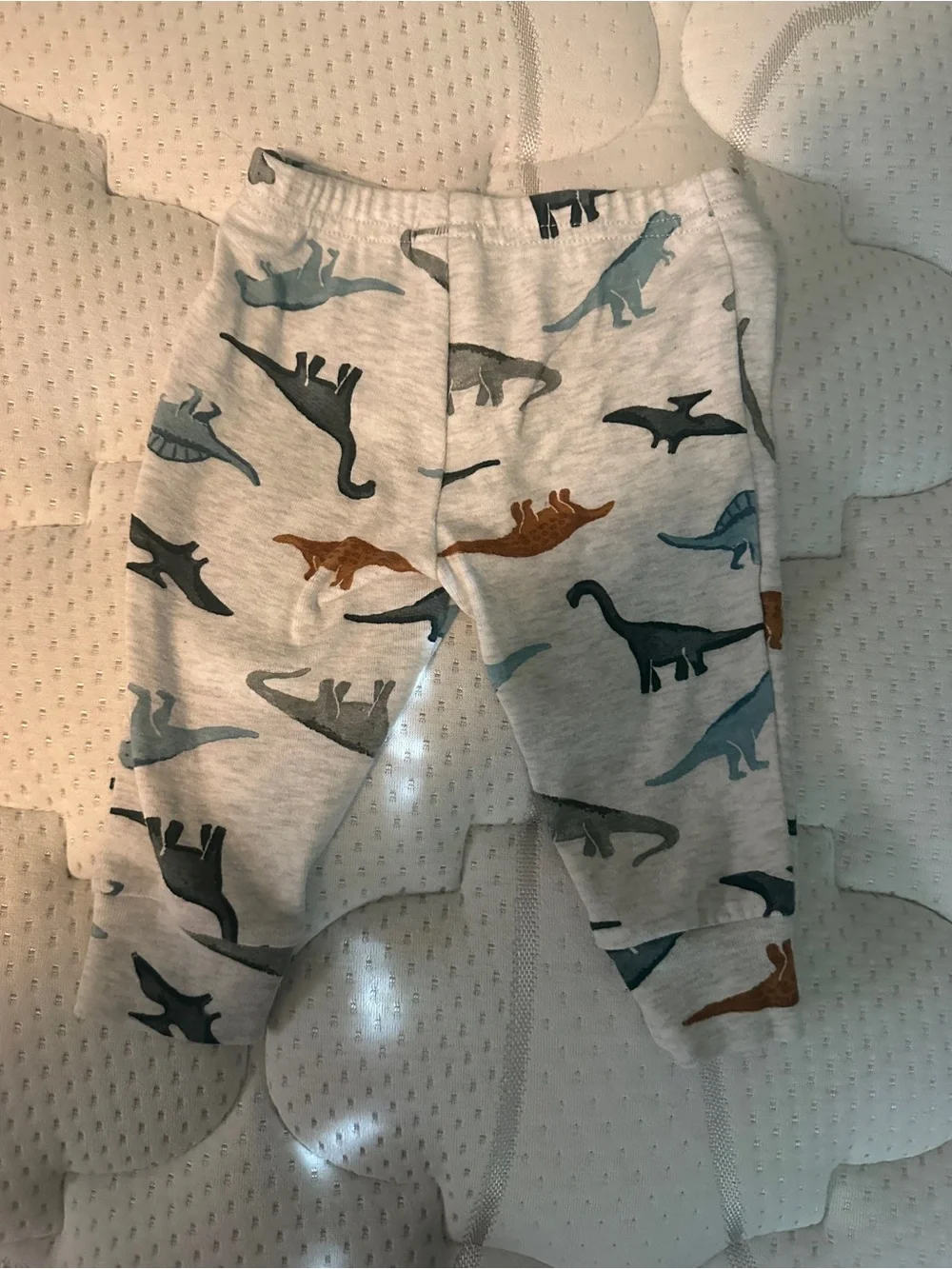 Carter's Navy and Cream Dinosaur Zip Footie Set